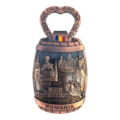 Romania, parlament, castele, magnet desfacator butoias din metal, model 159h